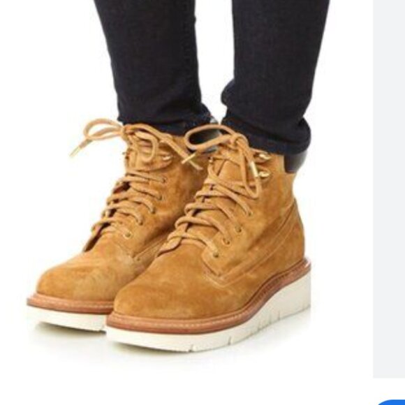 Rag & Bone Women's Tan Suede High Heel Ankle Hiking Boots 36.5 - Picture 10 of 10